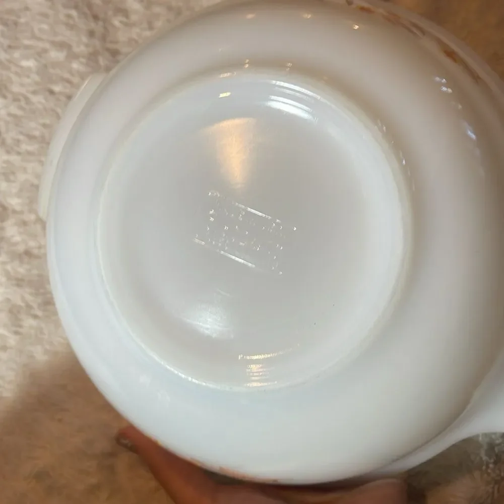 Vintage glasbake casserole dish made in the USA